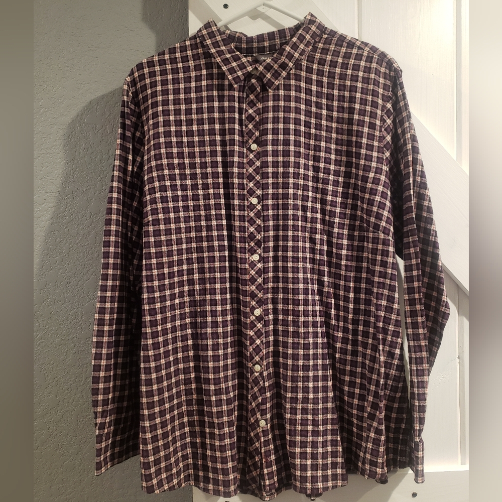 Eddie Bauer Purple Plaid Shirt~New with Tags.  This is a light flannel.